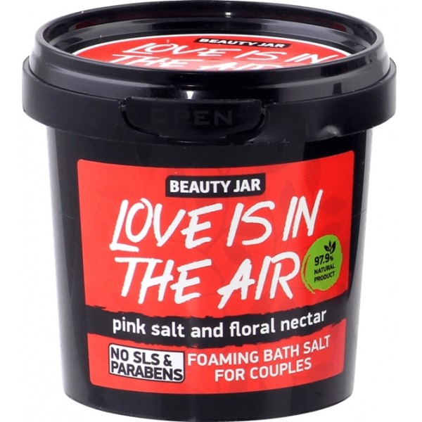 Beauty Jar LOVE IS IN THE AIR - putojanti vonios druska porelėms 200 g